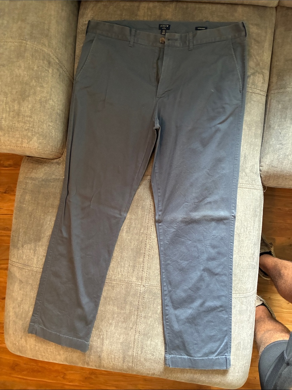 J. Crew Men's Slate Blue Gray Straight Chino Pants
